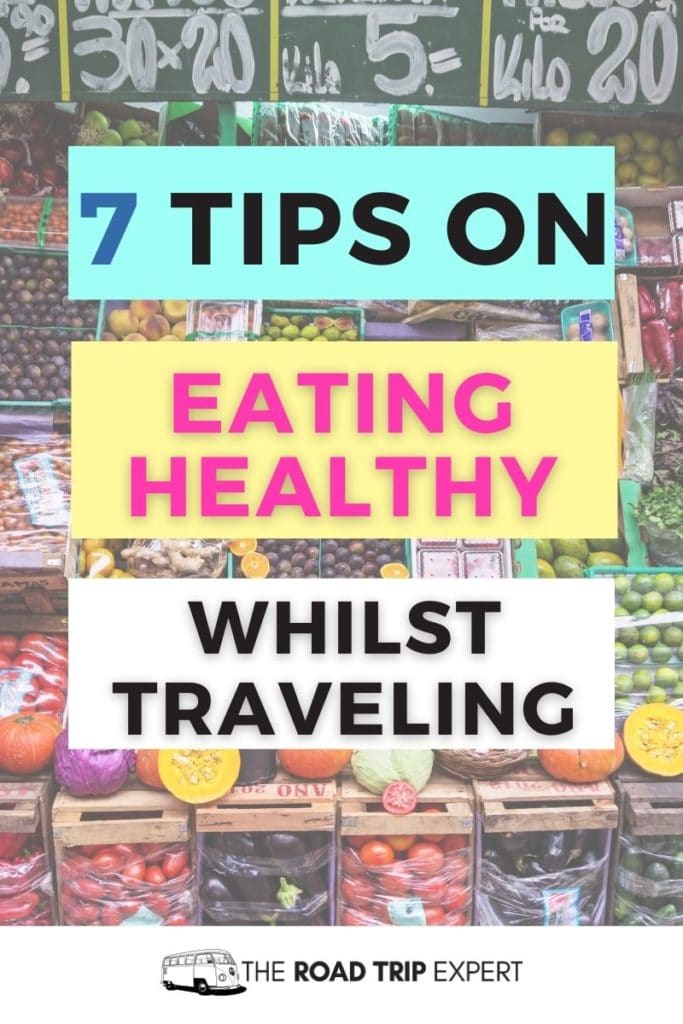 eating healthy whilst travelling pinterest pin