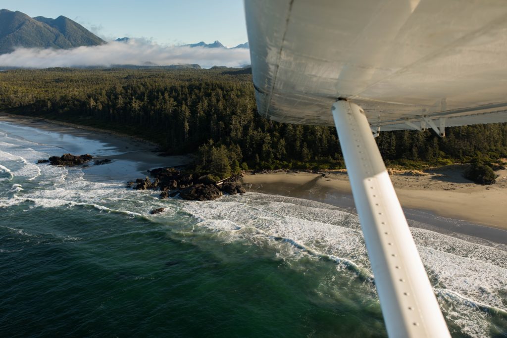 A scenic flight is one of the most impressive things to do in Tofino
