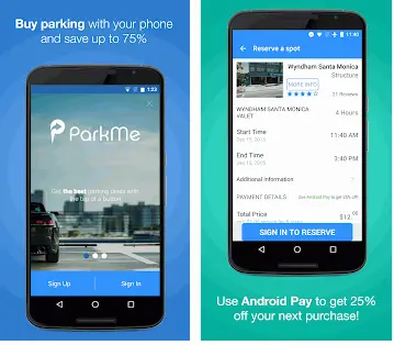Parkme parking app