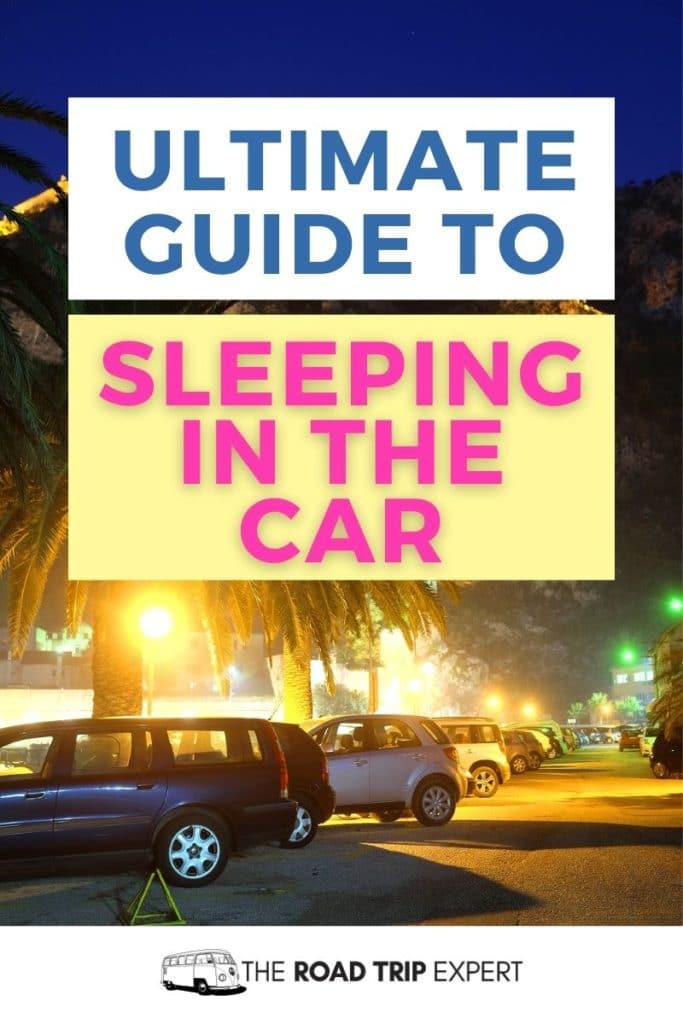 Sleeping in the car guide pinterest pin