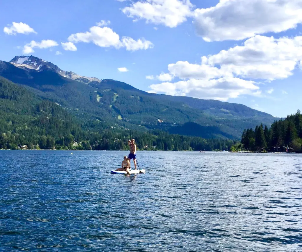 Paddleboarding is one of the most fun things to do in Whistler in Summer