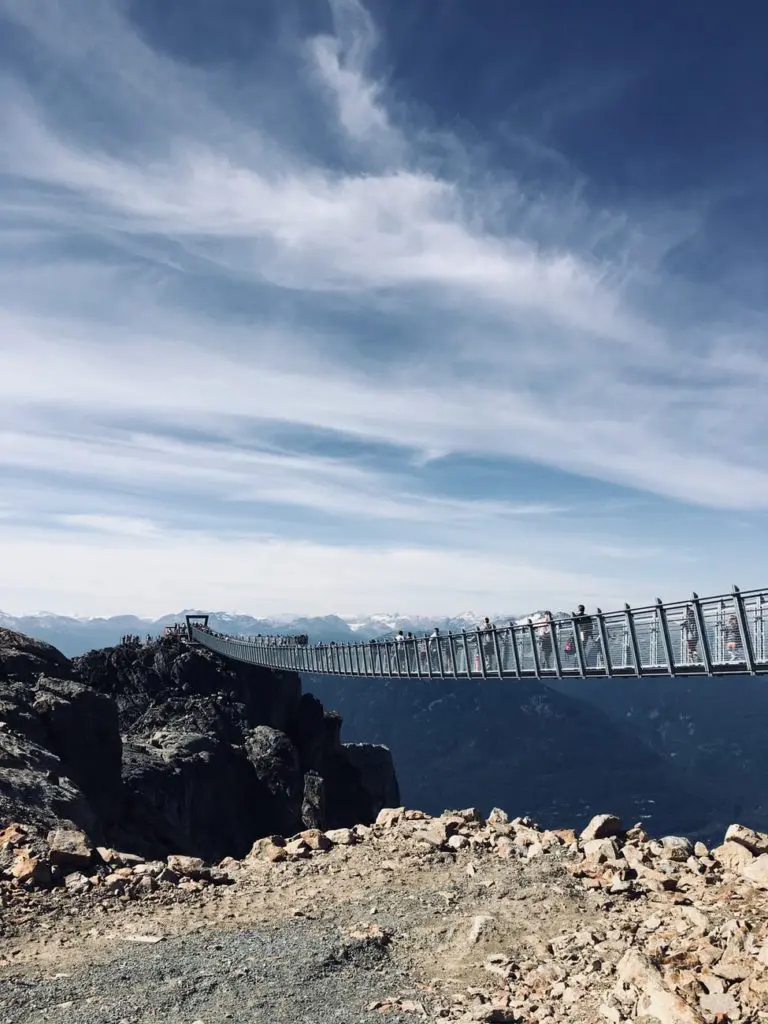 The Suspension Bridge at the top of Whistler Mountain is an unbelievable thing to do in Whistler in Summer