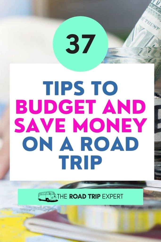 budget on a road trip pinterest pin