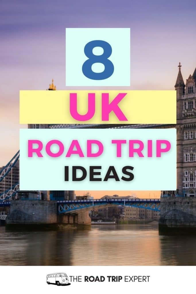 UK road trip pinterest pin