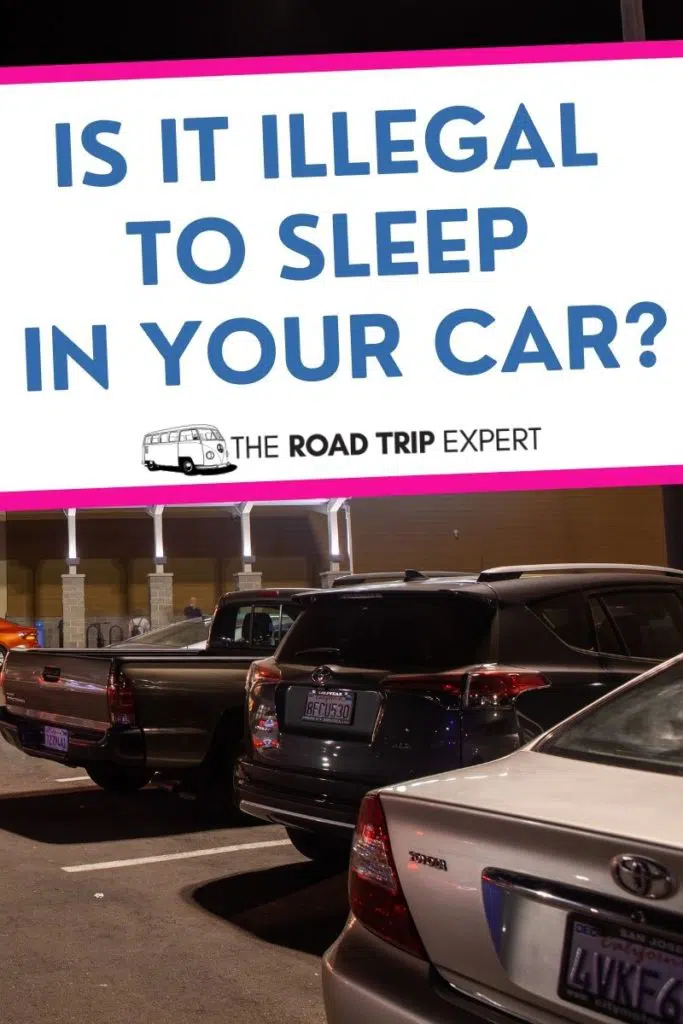 illegal to sleep in your car pinterest pin