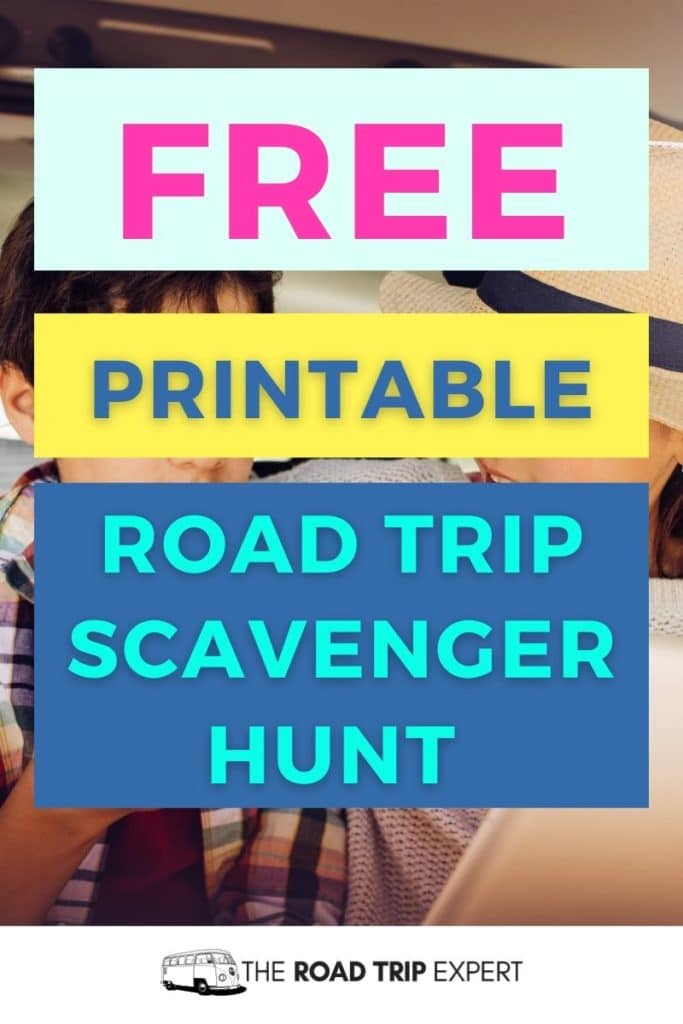 printable road trip scavenger hunt pinterest pin