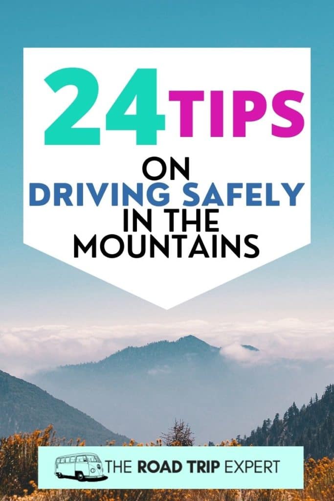 driving safely in the mountains pinterest pin