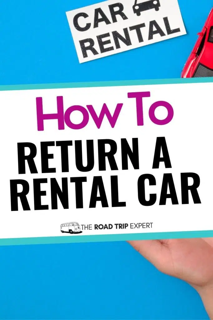 returning a rental car pinterest pin