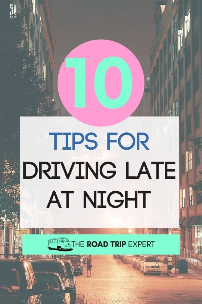 tips driving late at night pinterest pin