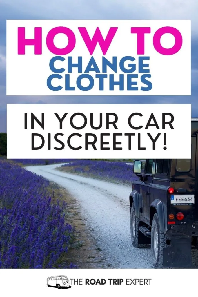 changing clothes in the car pinterest pin