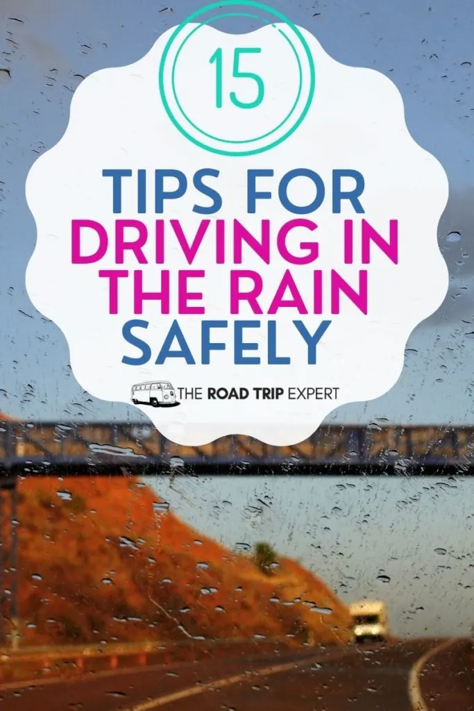 drive in the rain safely pinterest pin