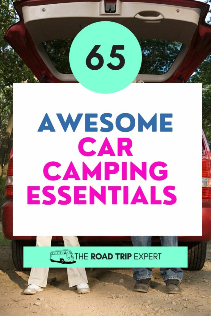 car camping essentials Pinterest pin