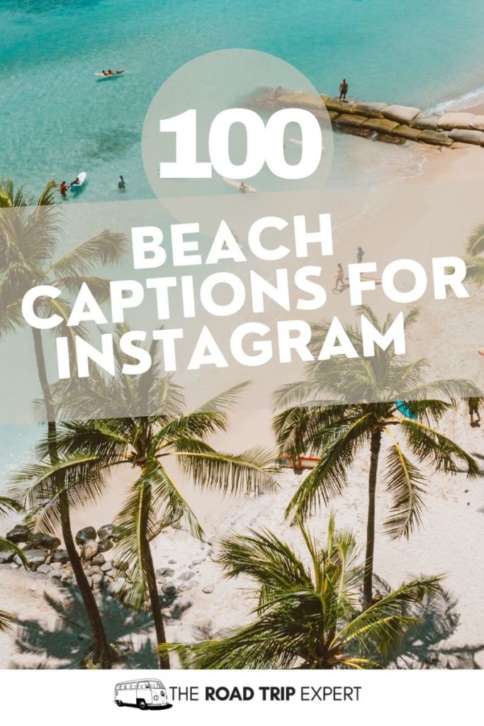 Beach captions for Instagram pinterest pin