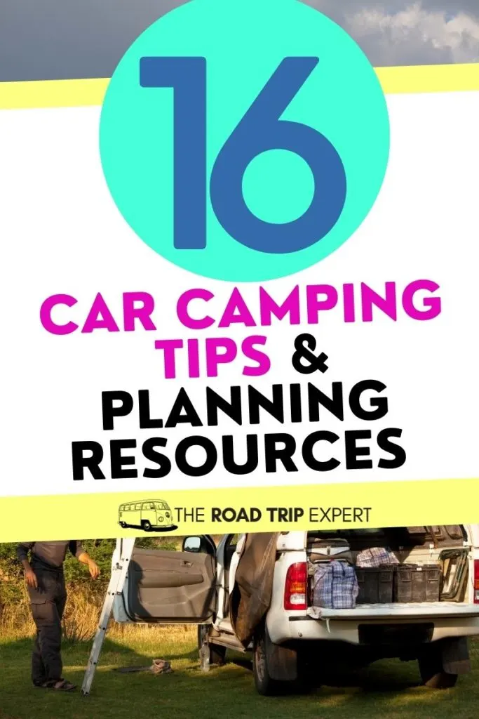Car Camping Tips Pinterest Pin