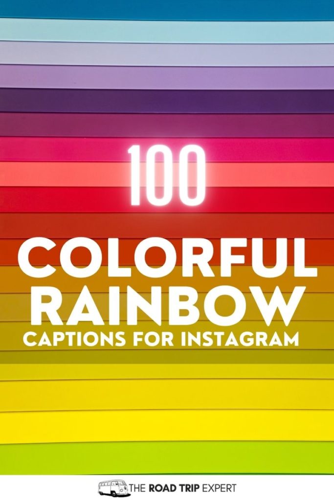 Colorful Rainbow Captions for Instagram pinterest pin