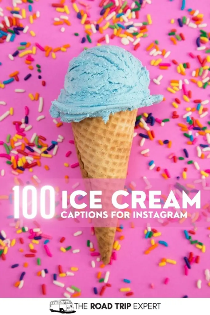 Ice cream Captions for Instagram pinterest pin