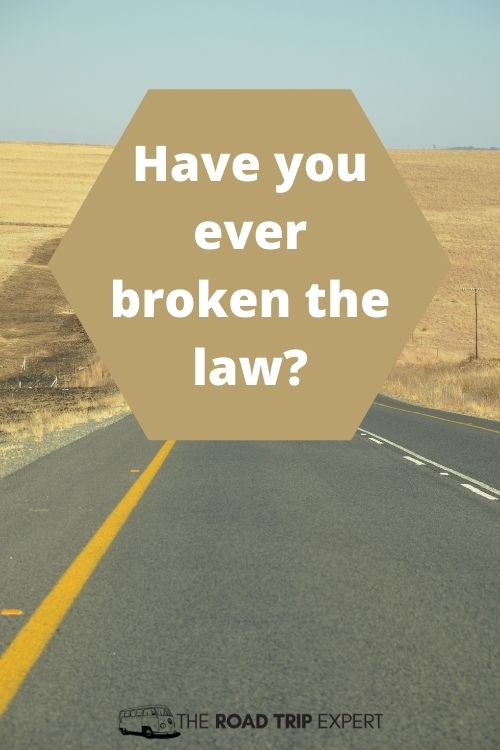 road trip conversation starters for couples about the law