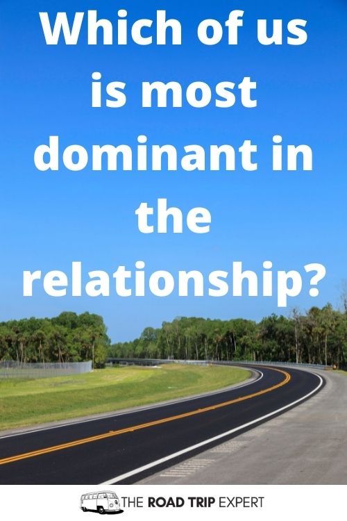 Road Trip question for couples about dominance
