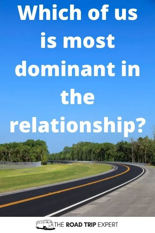 Road Trip question for couples about dominance