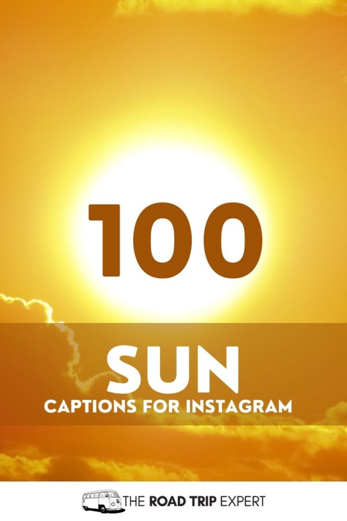 Sun Captions for Instagram pinterest pin