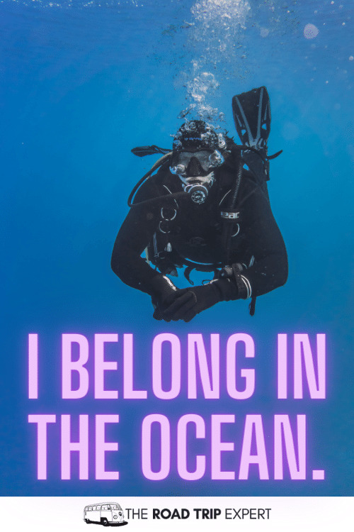 scuba diving caption