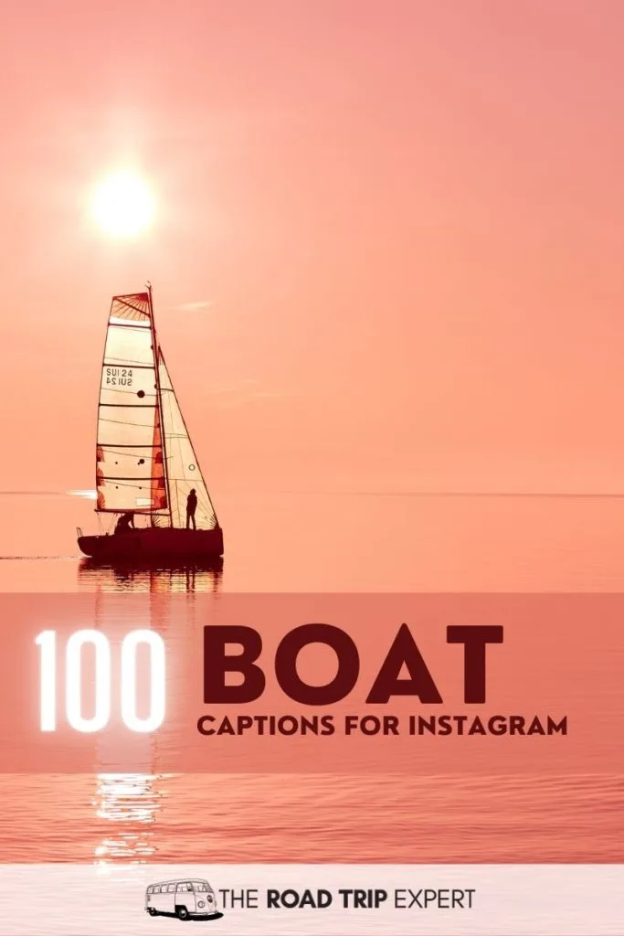 Boat captions for Instagram pinterest pin