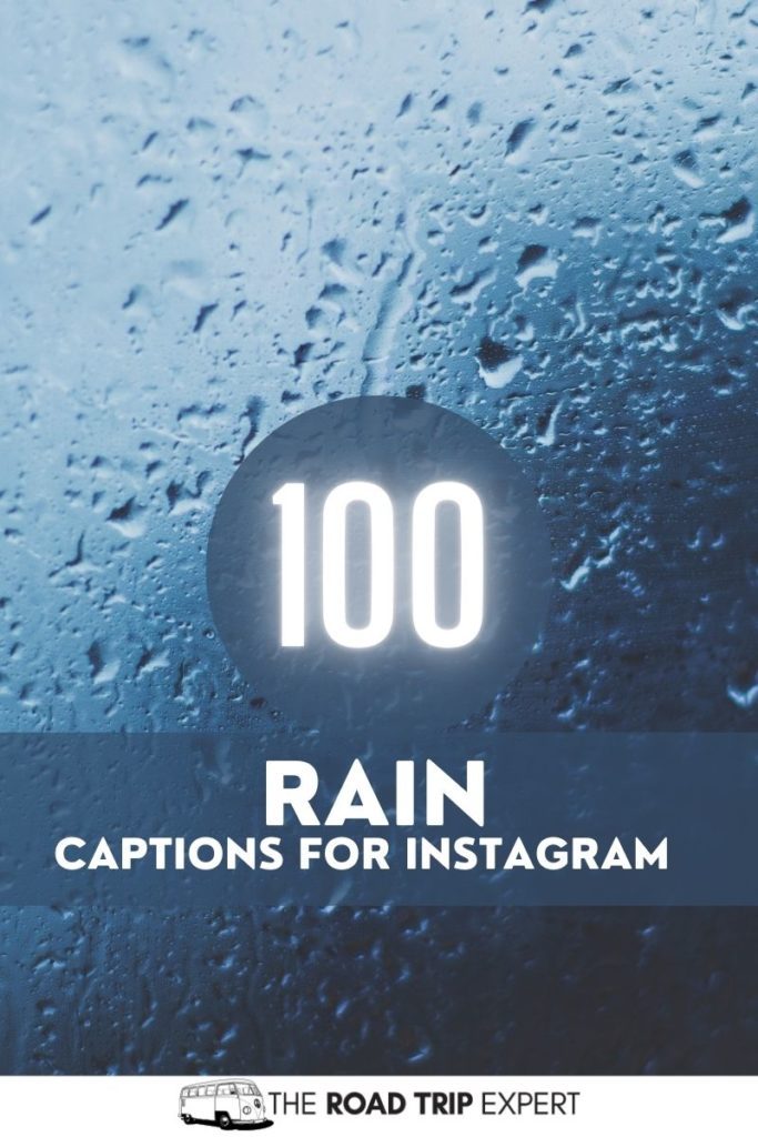 Rainy day captions for Instagram pinterest pin