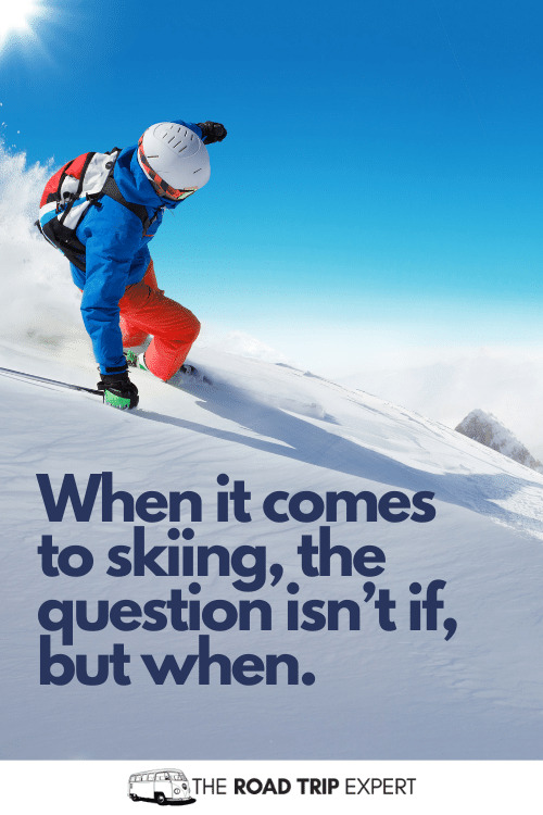 skiing captions