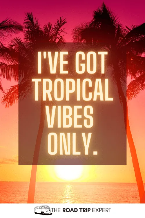 tropical island captions