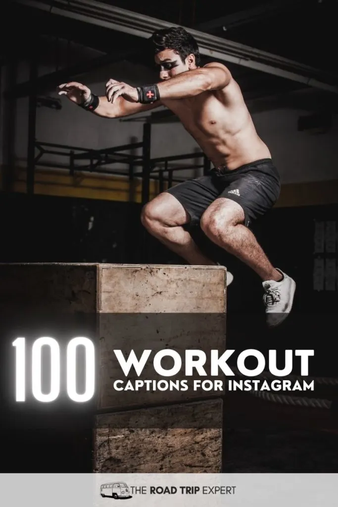 workout captions for Instagram pinterest pin