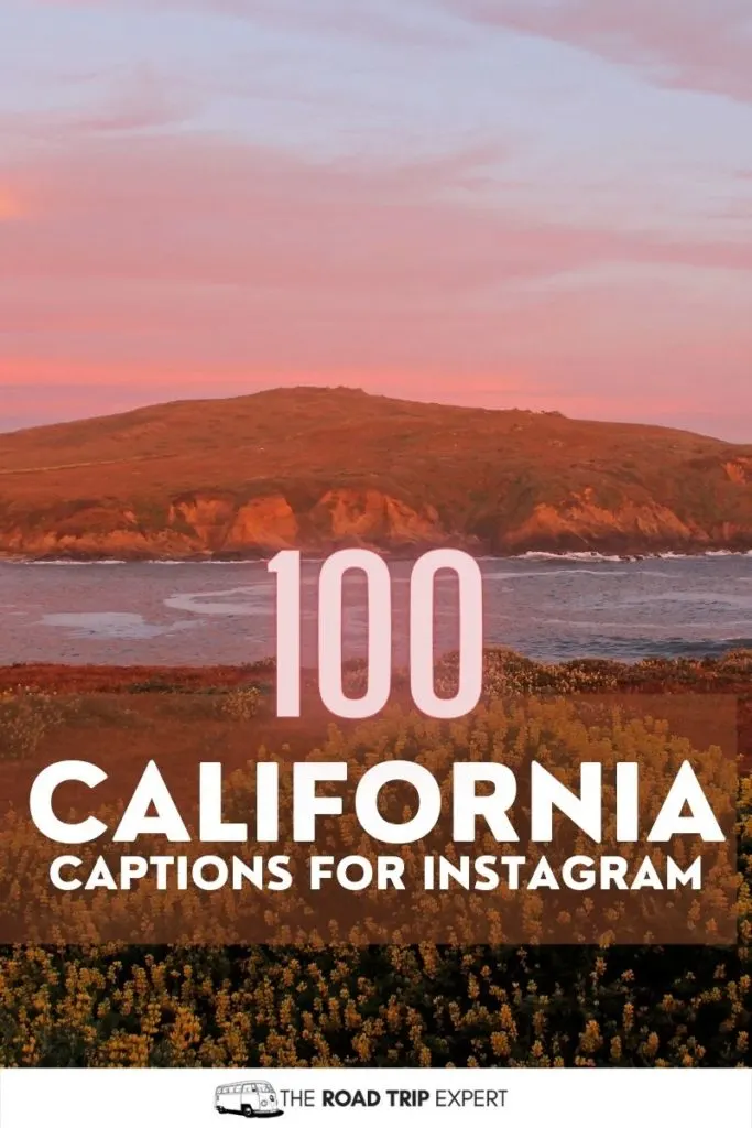 California Captions for Instagram pinterest pin