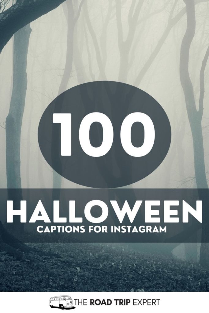 Halloween captions for Instagram pinterest pin