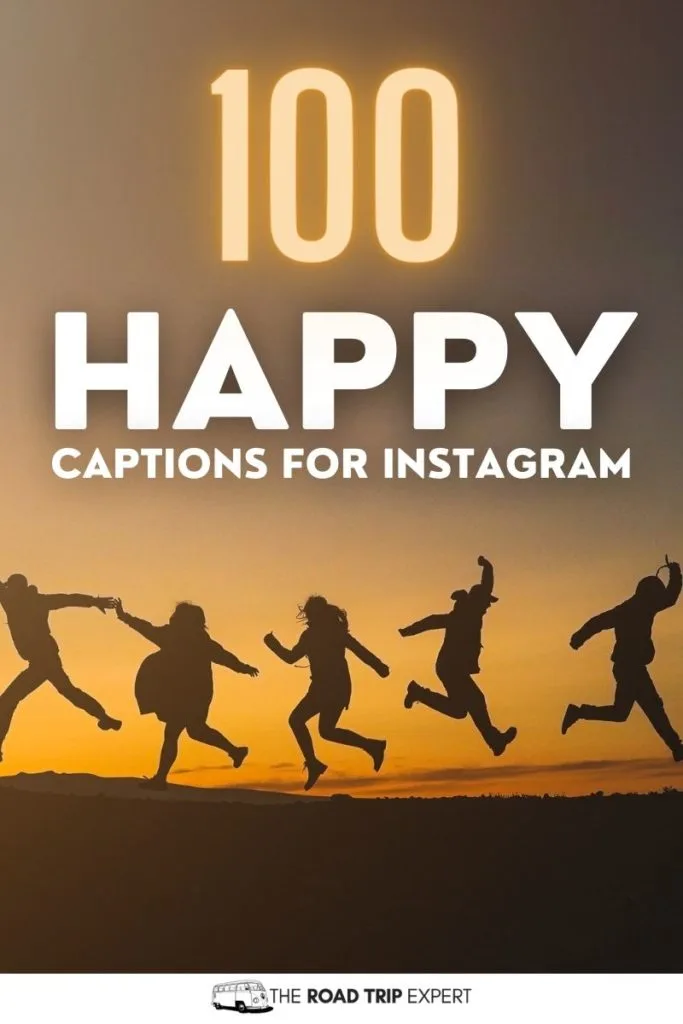 Happy Captions for Instagram Pinterest pin