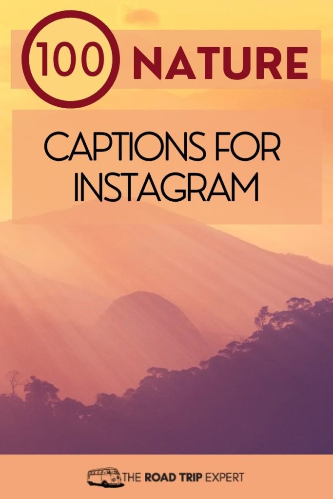 Nature captions for Instagram pinterest pin