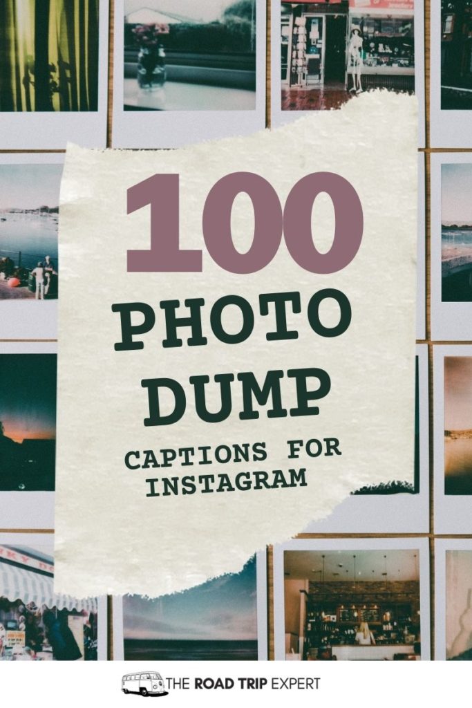 Photo Dump Captions for Instagram pinterest pin