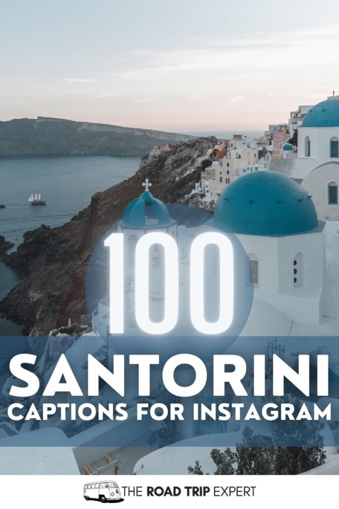 Santorini Captions for Instagram pinterest pin