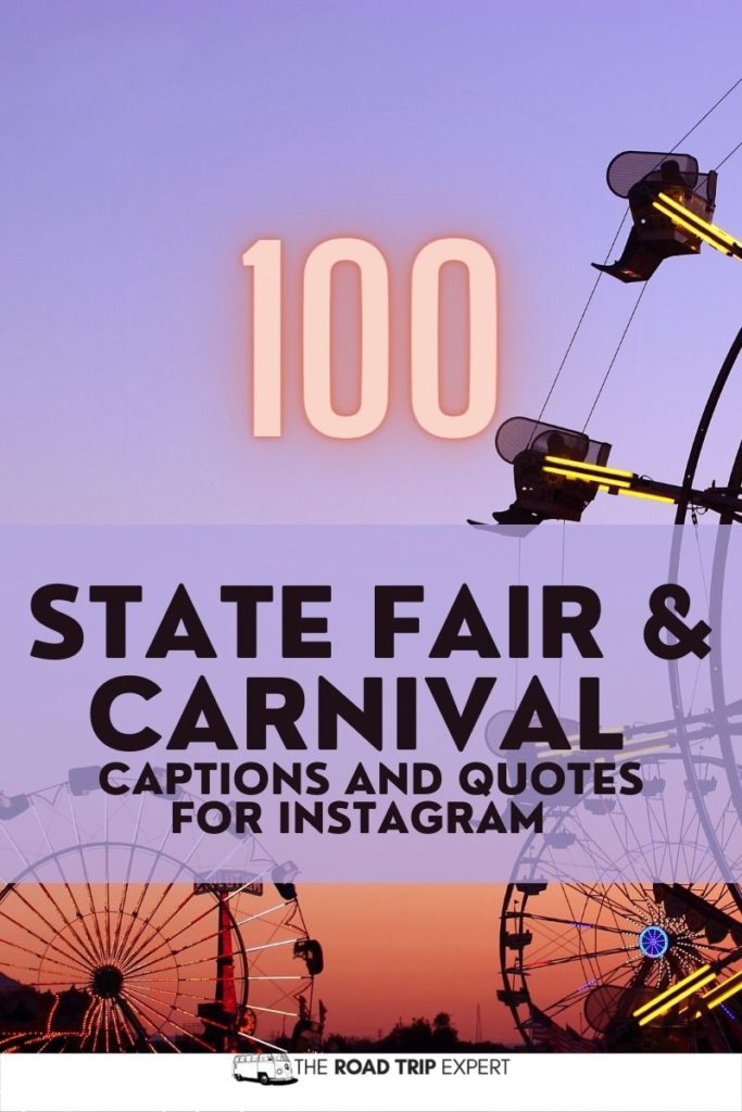 State Fair Captions and Carnival Quotes for Instagram pinterest pin