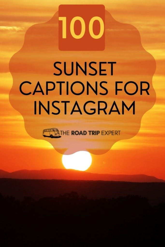 Sunset Captions for Instagram pinterest pin