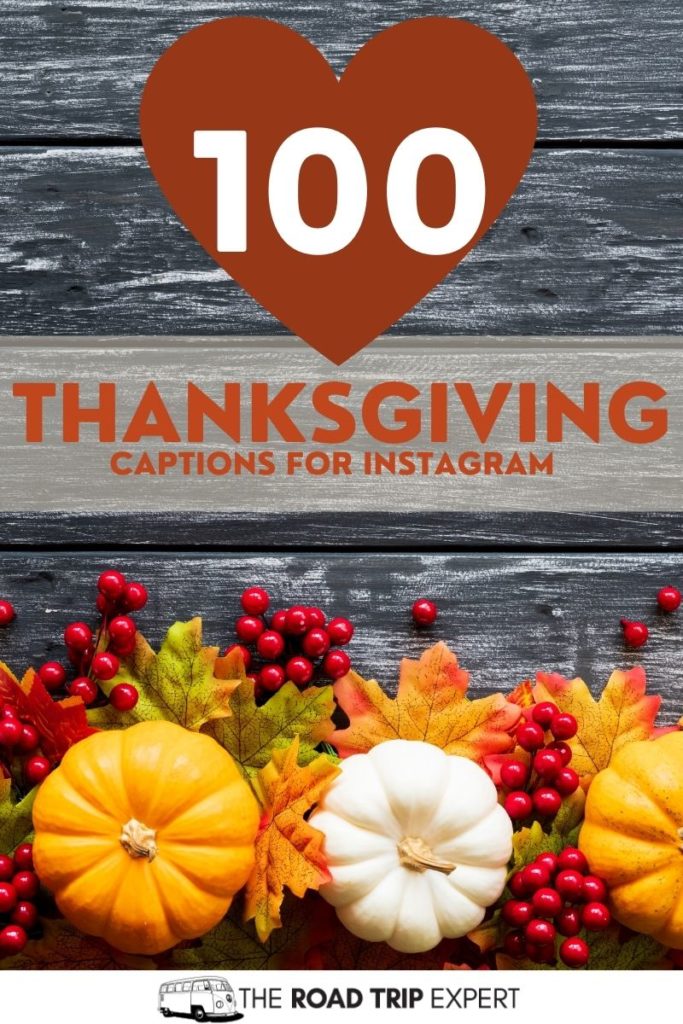 Thanksgiving captions for Instagram pinterest pin