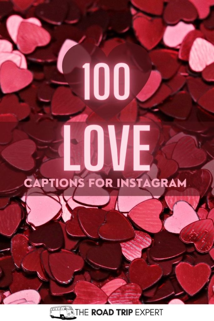 love captions for Instagram pinterest pin