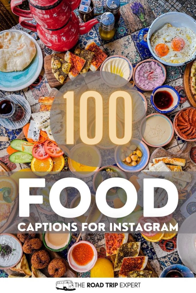 Food Captions for Instagram Pinterest pin