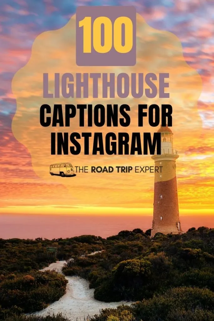 Lighthouse captions for Instagram pinterest pin