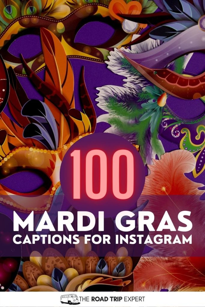 Mardi Gras Captions for Instagram pinterest pin