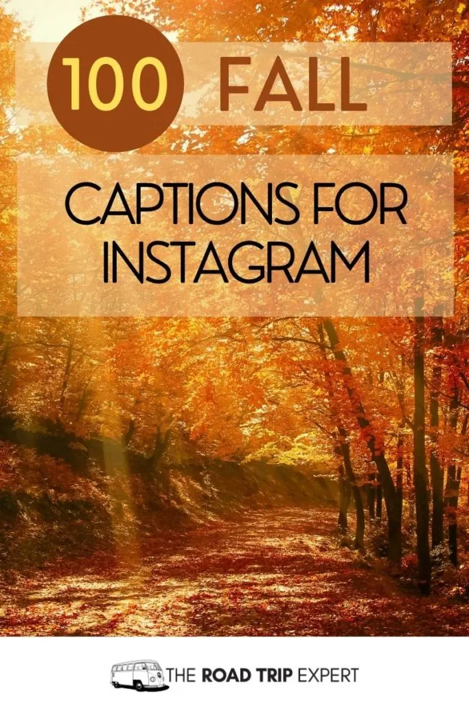 Fall captions for Instagram pinterest pin