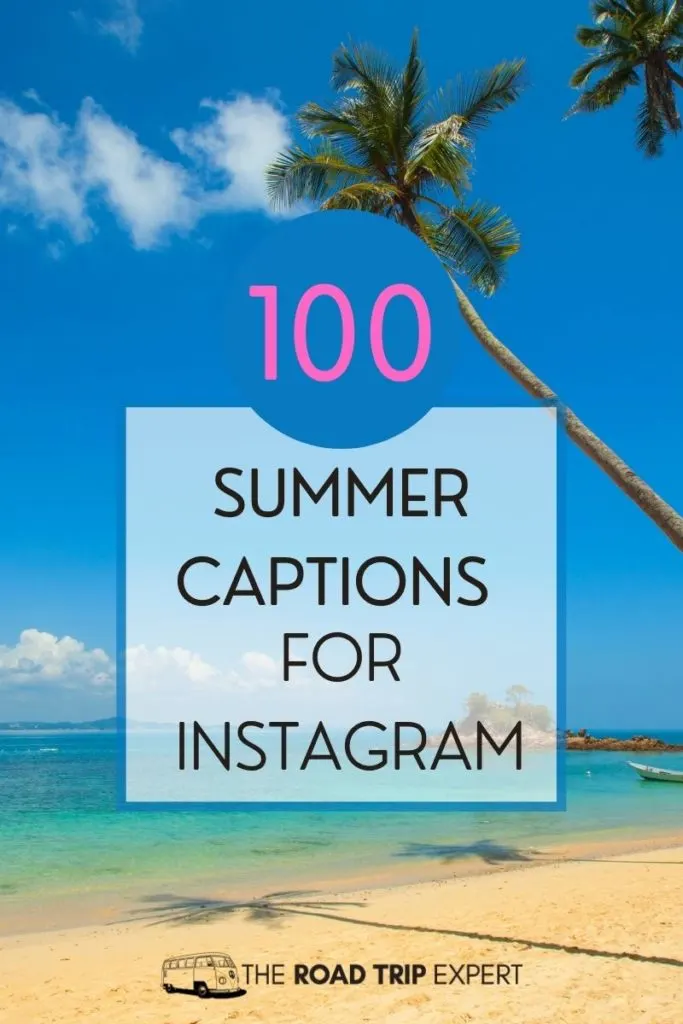 Summer captions for Instagram pinterest pin