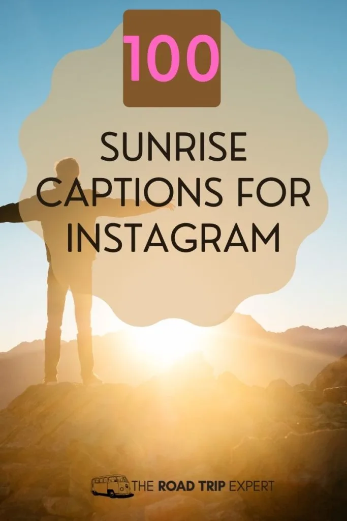 Sunrise Captions for Instagram pinterest pin