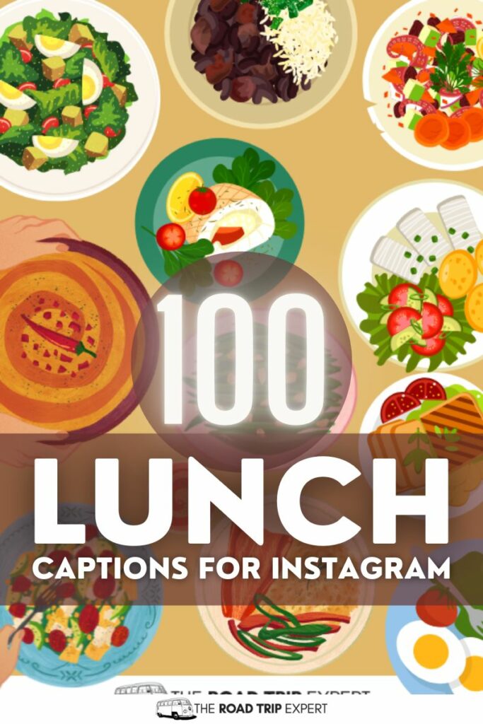 Lunch Captions for Instagram pinterest pin