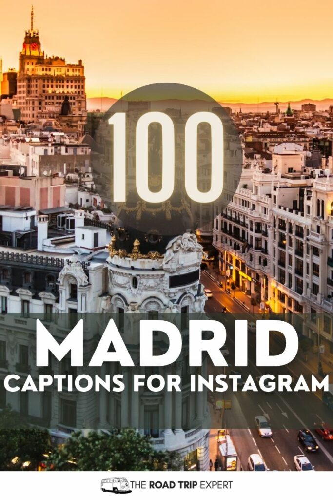 Madrid Captions for Instagram pinterest pin