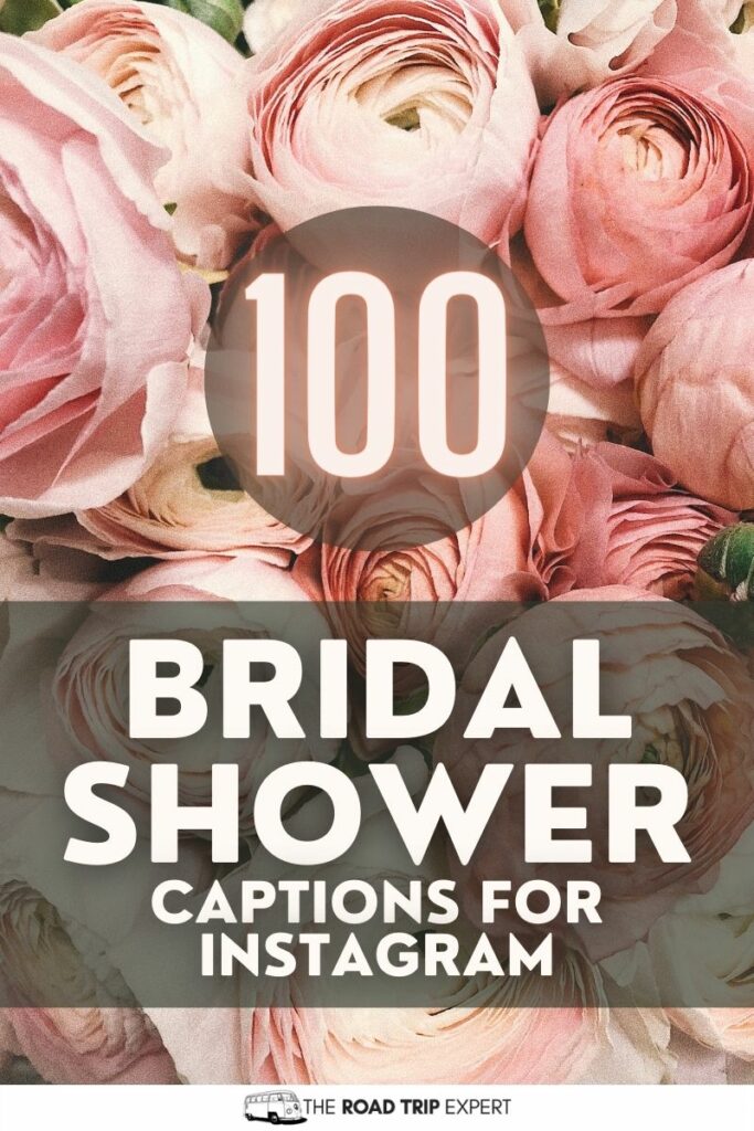 Bridal Shower Captions for Instagram pinterest pin