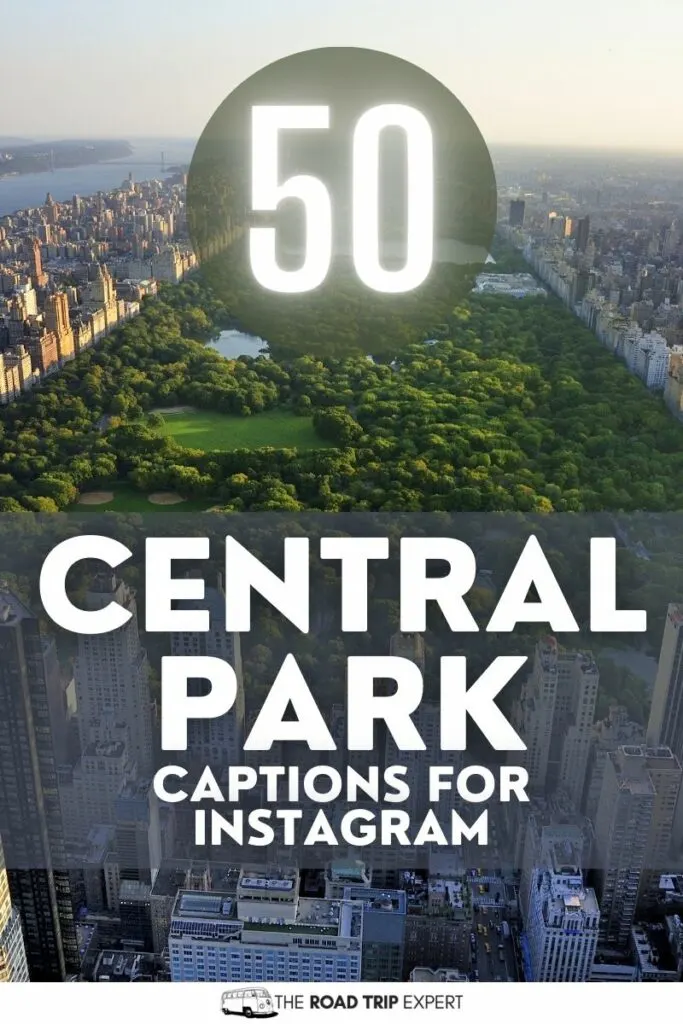 Central Park Captions for Instagram pinterest pin